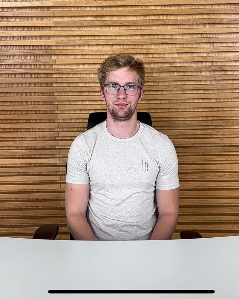 Ed, the developer behind DevelopEd, in his Riga studio