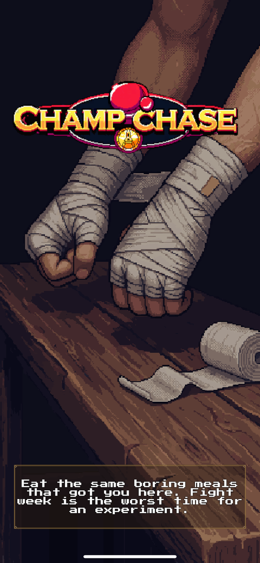 Story scene — wrapping hands before fight week
