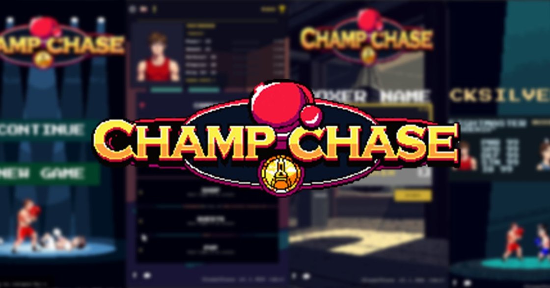 ChampChase key art — the CHAMP CHASE title over in-game screens